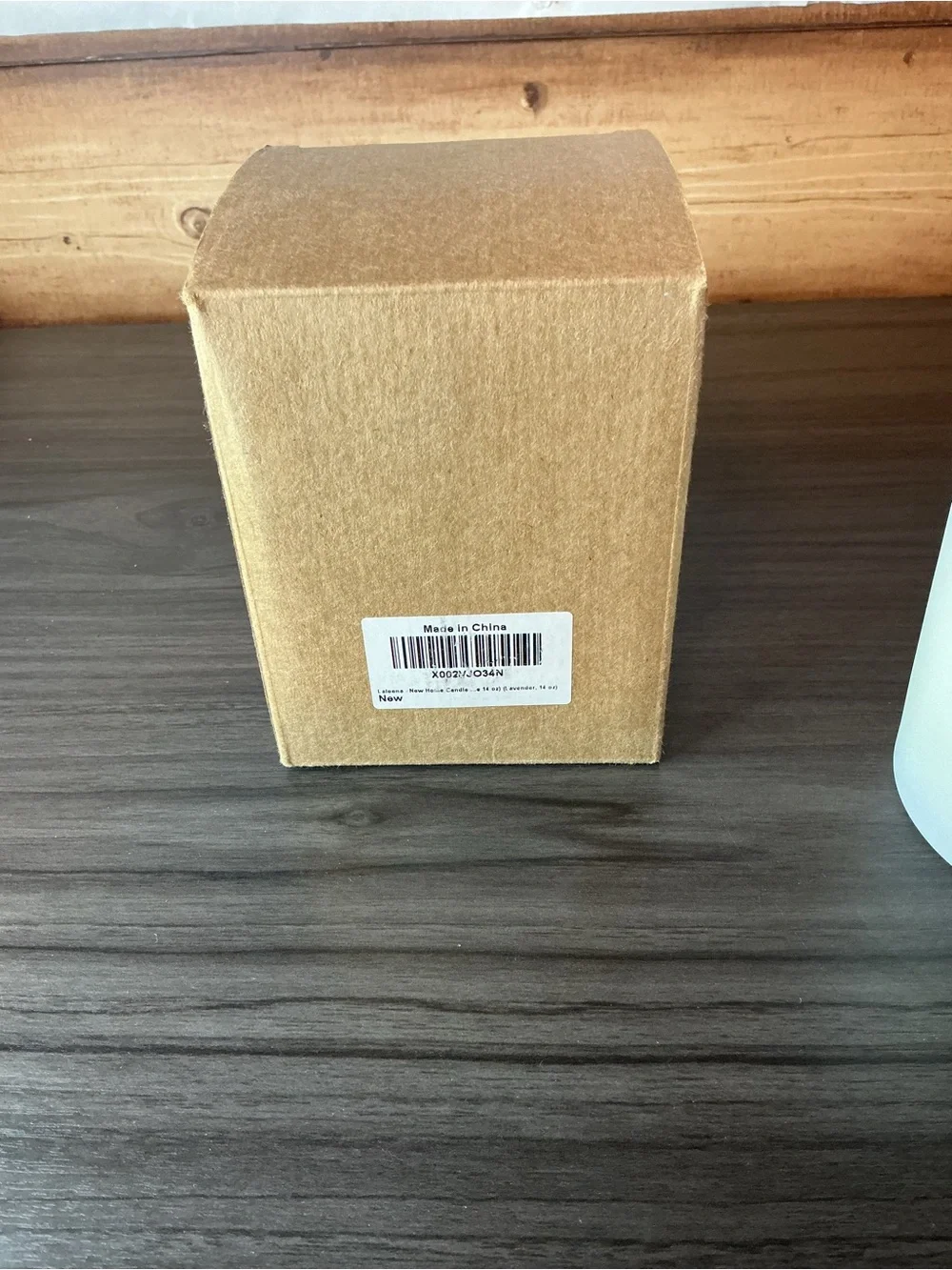 LaLeena Lavender Scented Inspirational Home Quote Candle w/ Wooden Lid NWT